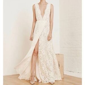 Reformation Francesca Wrap Wedding Dress